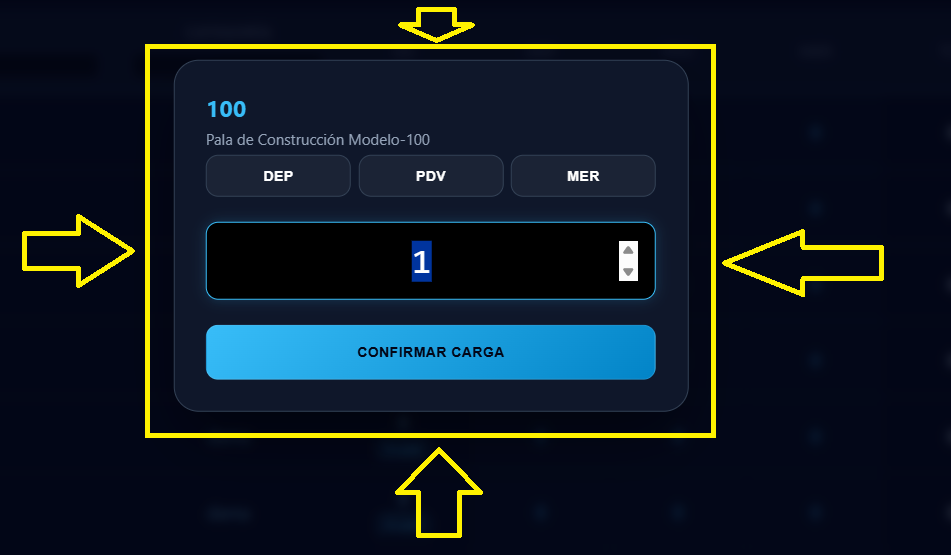 Ventana de ingreso de cantidad